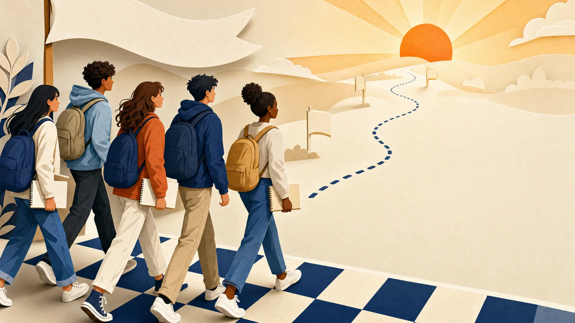 Students beginning a clear path toward their next learning goal.